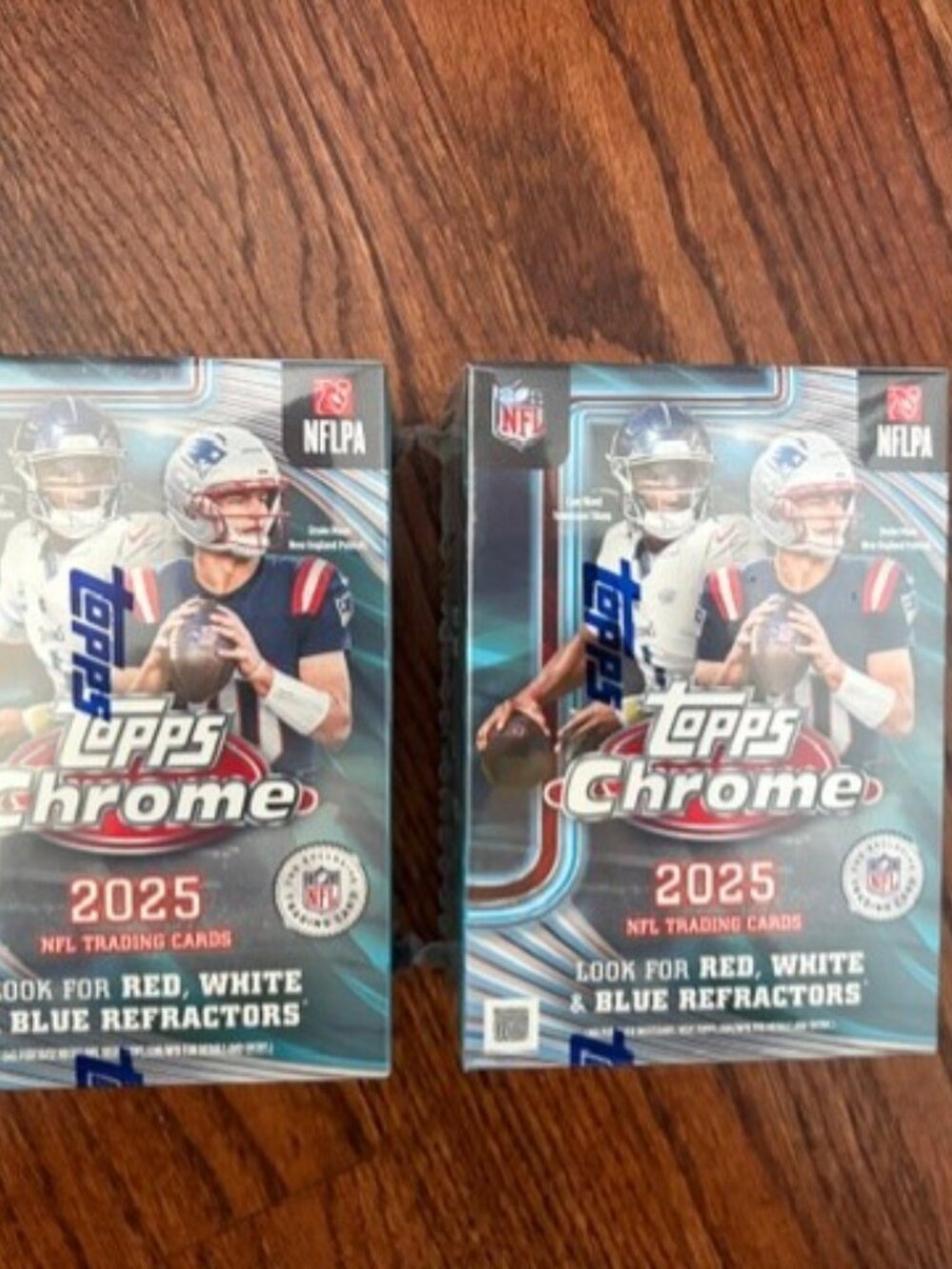 2025 Topps Chrome NFL Football Blaster Box Lot of 2 Hobby Value Sealed